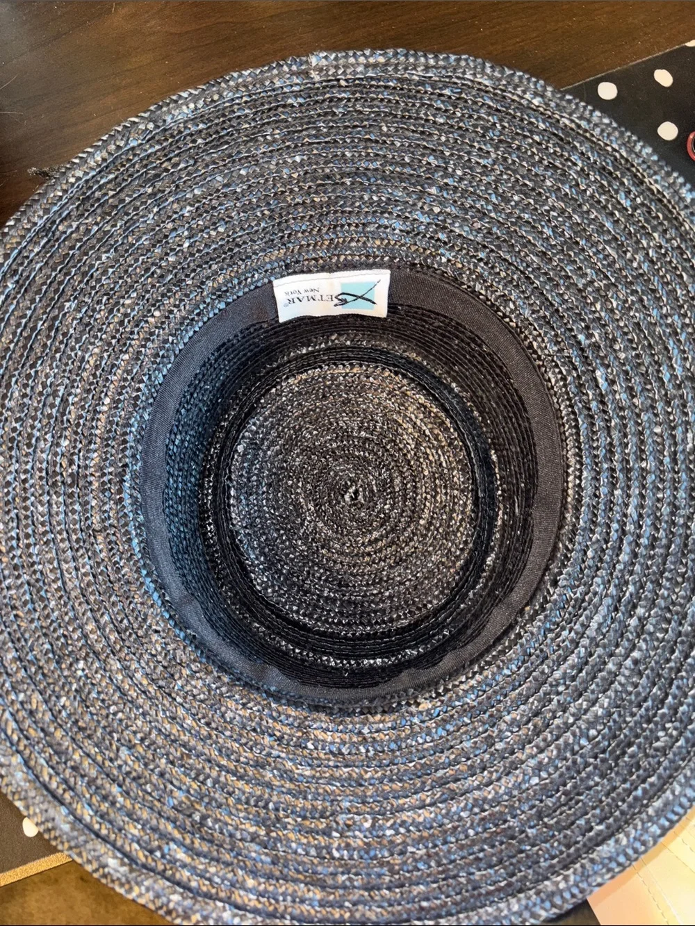 EUC VINTAGE  Betmar New York straw dress hat, featuring a classic wide brim and